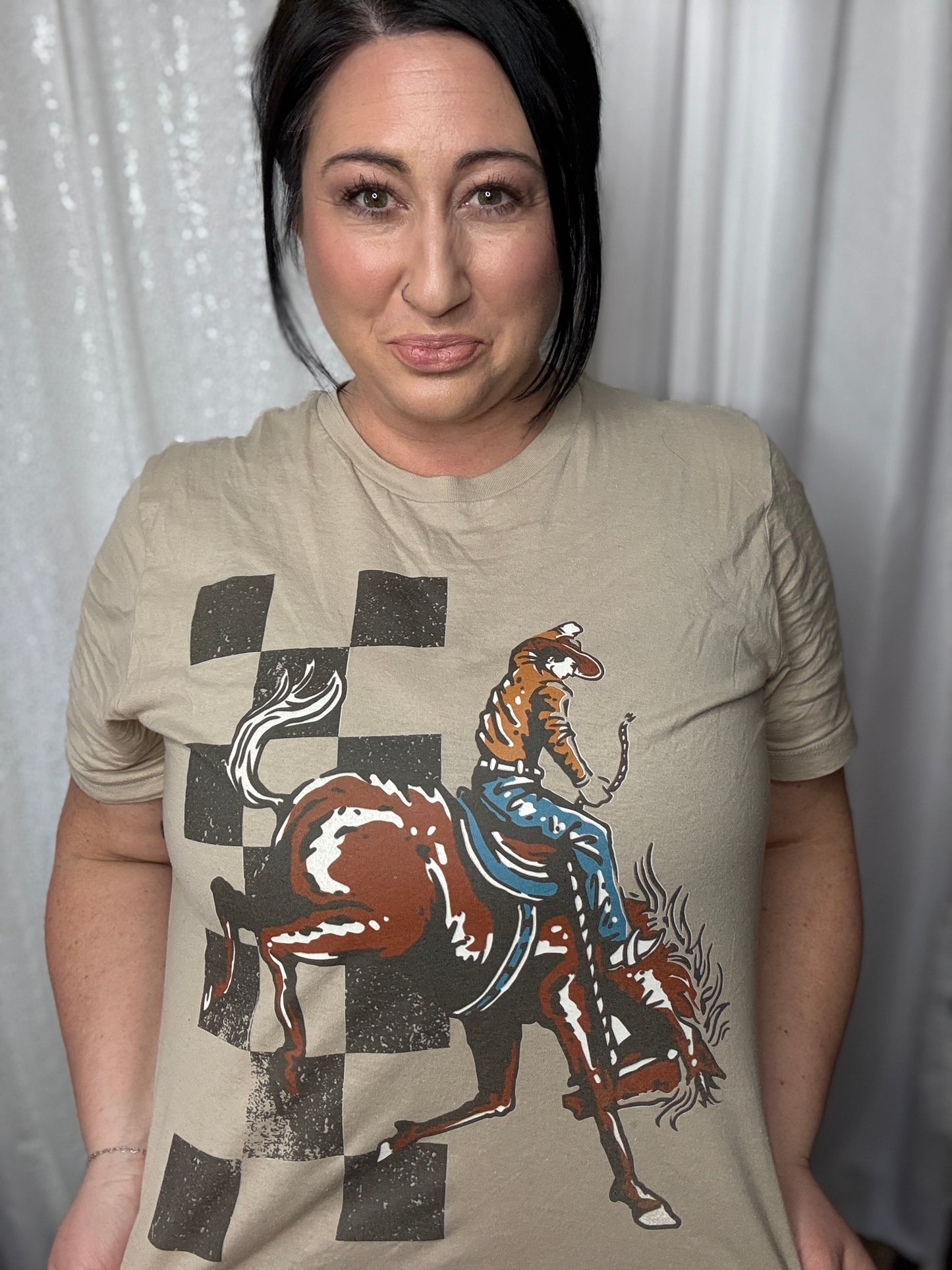 Checkered Bronc Rider