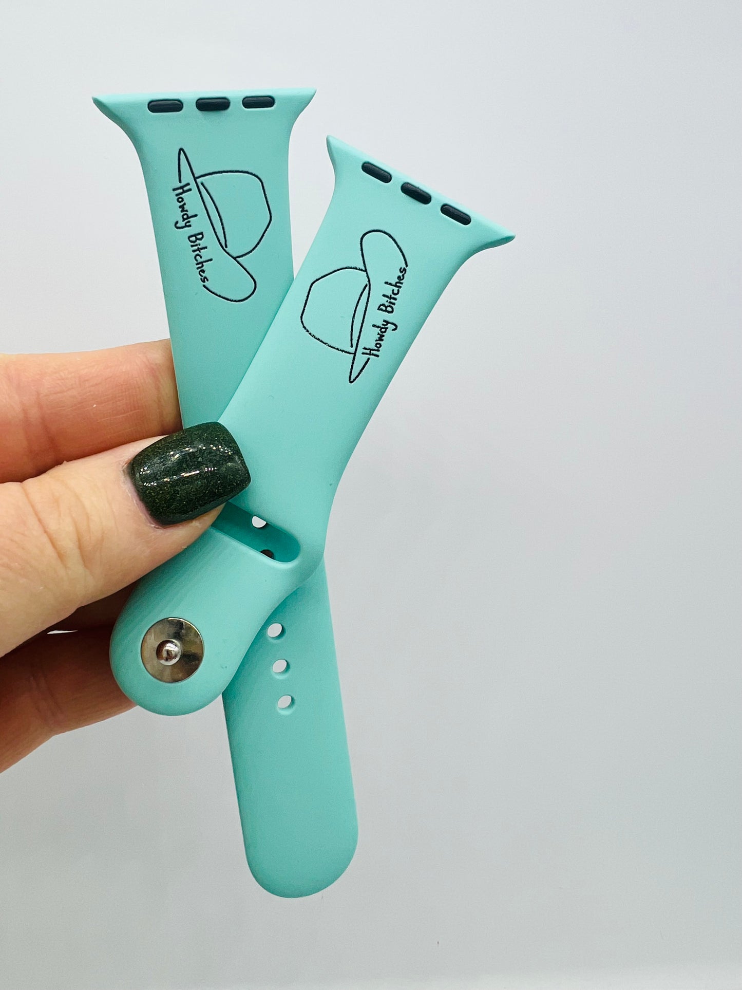 Howdy Bitches Engraved Watch Band (Apple)