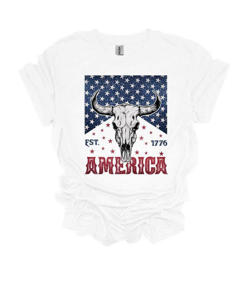 AMERICA BULL SKULL